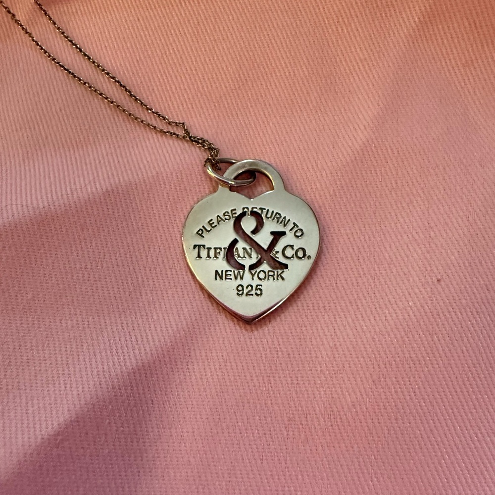 Tiffany & Co. Sterling Silver Heart Pendant Necklace